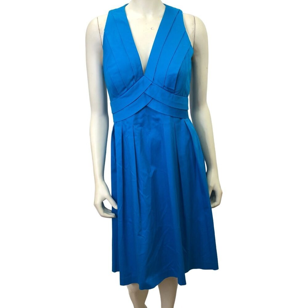 CALVIN KLEIN FIT & FLARE V NECK SLEEVELESS DRESS SIZE 10